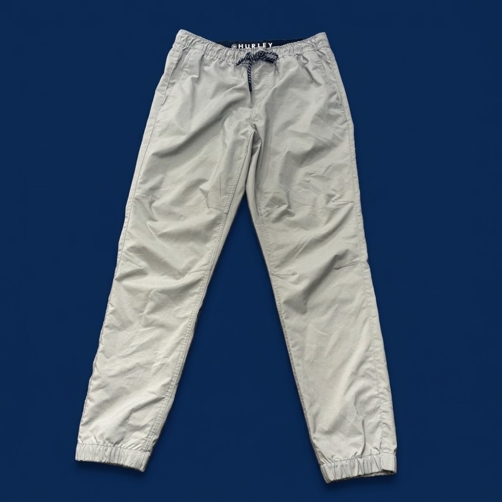 Hurley Men's Pacer Stretch Twill Jogger Pants - Light Gray, Size Medium